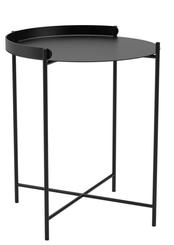 Schwarzer Edge Tray Table Beistelltisch von Houe für den Outdoor-Bereich, modernes Design.